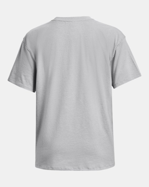 女士UA Essential Cotton Stretch T恤 in Gray image number 5